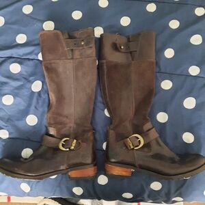 Timberland Brown Leather Knee-High Boots